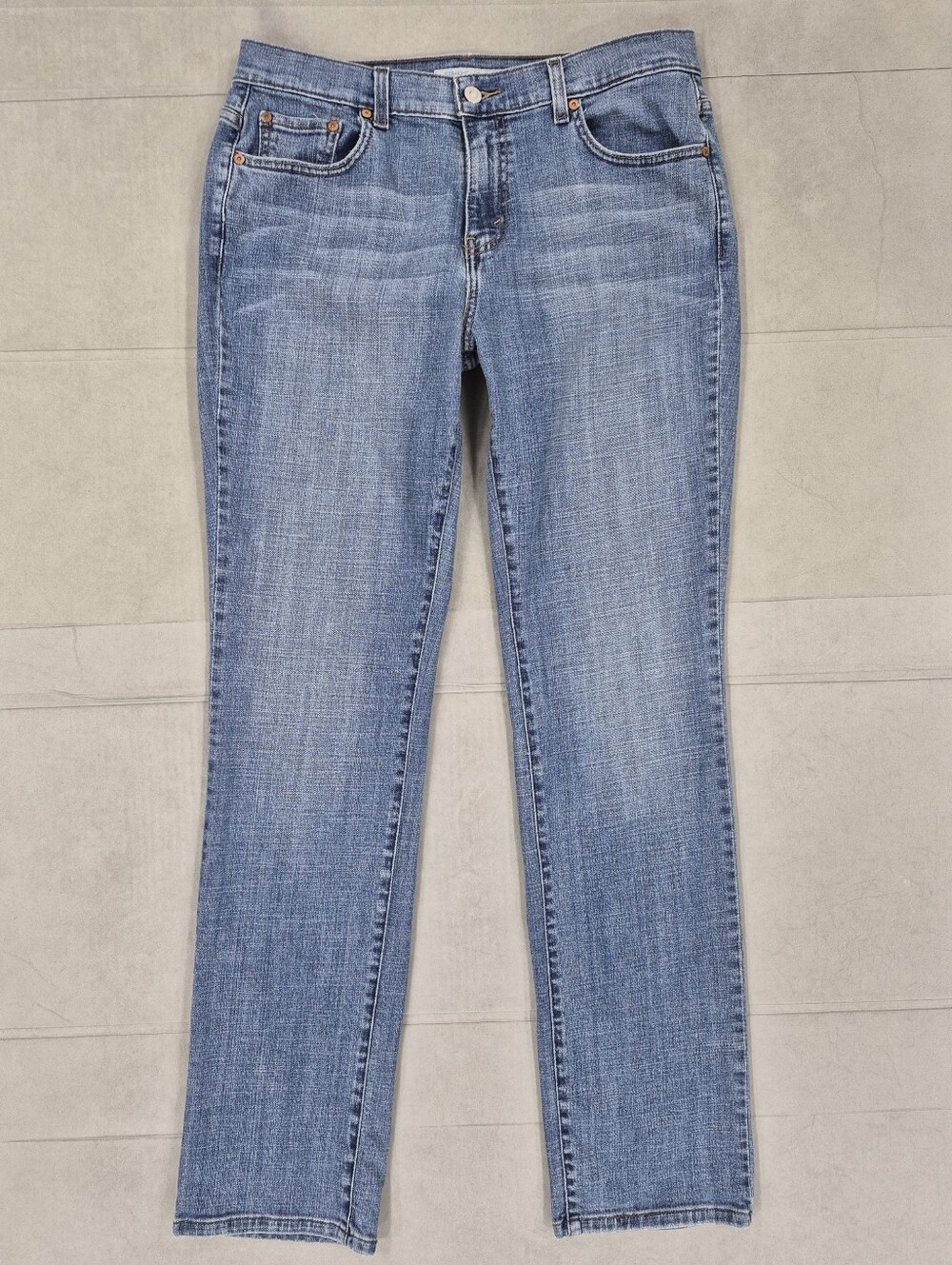 Levi's 505 jeans women's 12 Long mid rise straight leg stretch